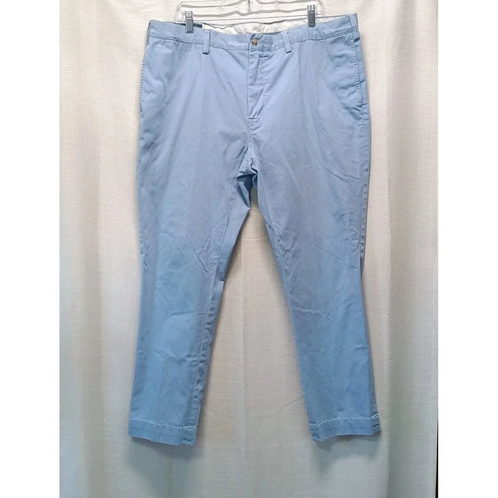 Polo Ralph Lauren Bedford Chino Pants Men 40x30 Sky Blue Stretch Straight Cotton